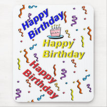 Happy Birthday Cake Mousepad