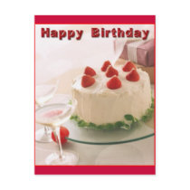 Happy Birthday Cake postcards