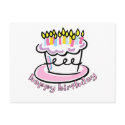 Happy Birthday cake postcards