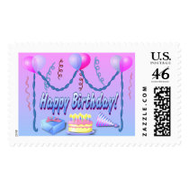 Happy Birthday Cake Stamp