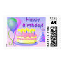 Happy Birthday Cake Stamp