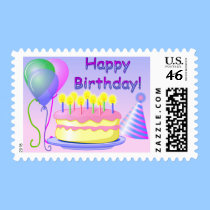 Happy Birthday Cake Stamp