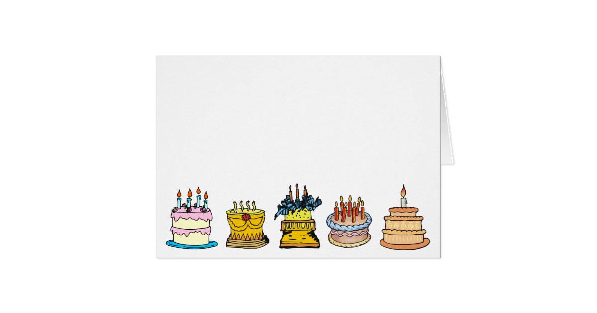 Happy Birthday Cakes Card | Zazzle