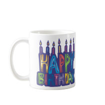 Happy Birthday Candles mugs by cuteforkids Happy Birthday Candles mugs