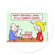 happy birthday carbon offset stickers