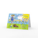 Happy birthday card cute little girl
