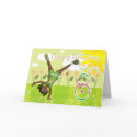 Happy birthday card cute little girl