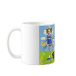 Happy birthday card cute little girl coffee mugs