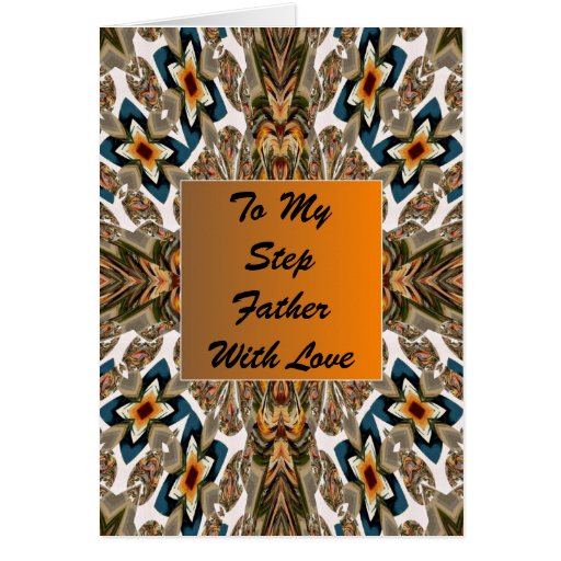 Happy Birthday Card For A Step Father Abstract