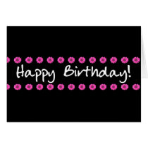 Happy Birthday Card Pink Mini Daisies cards