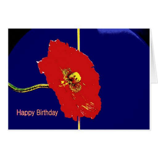 Happy Birthday Card Poppy | Zazzle