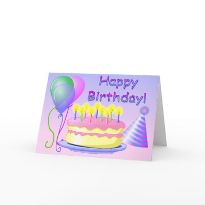 Happy Birthday Card Template by AuntBetsy. Colorful Birthday card template, 