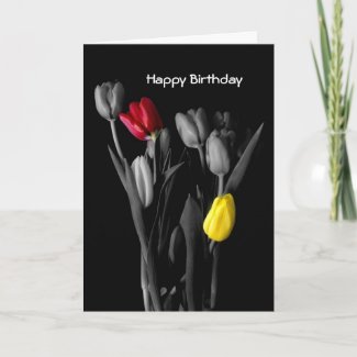 Happy Birthday Card-Tulips
