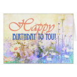Happy birthday card with beautiful daisies