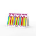 Happy Birthday Card with Candles - General