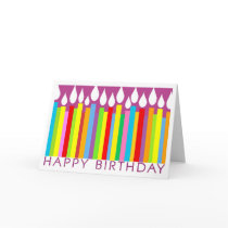Happy Birthday Card with Candles - General by SquirrelHugger Happy Birthday Card with Candles - General