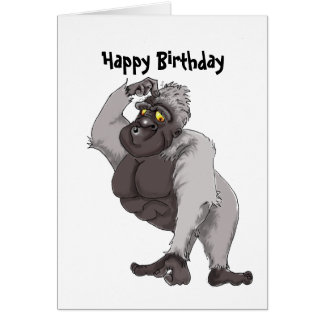 Gorilla Birthday Cards | Zazzle