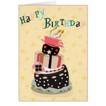 Happy Birthday Cards Cake Stack