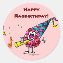 Happy Birthday Cartoon Berry Custom Stickers