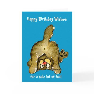 Happy Birthday Cat Greeting Card by zooogle