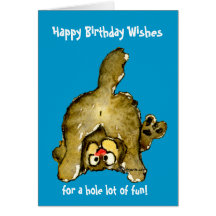 Happy Birthday Cat Greeting Card