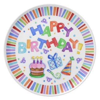 Happy Birthday Celebration Plate