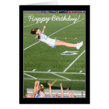 Happy Birthday Cheerleader greeting card
