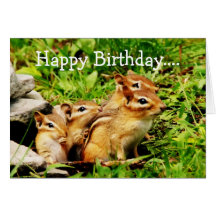 Happy Birthday Chipmunks Group Card