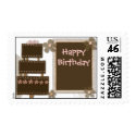 Happy Birthday Chocolate cake stamp