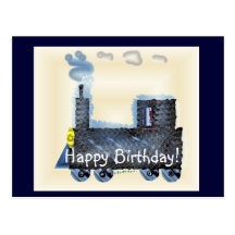 Happy Birthday Choo Choo Postcard