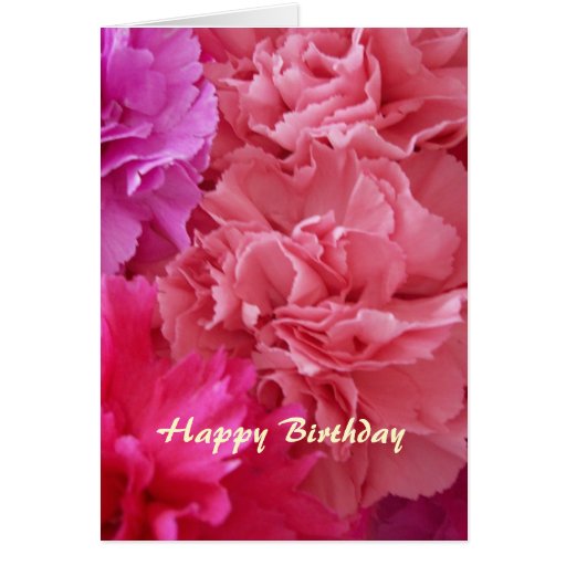 Happy Birthday Christian Card Carnations Zazzle