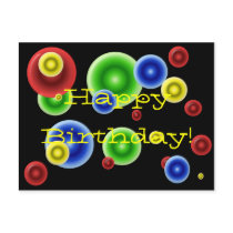 Happy Birthday Circles postcards