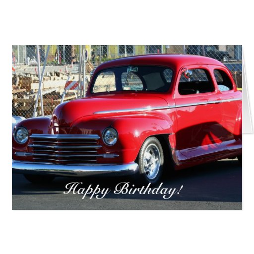 Happy Birthday Classic Car Greeting Card | Zazzle