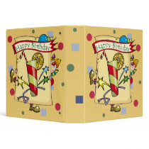 Happy Birthday Clown Avery Binder by birthday_gifts Happy Birthday Clown Avery Binder