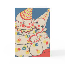 Happy Birthday Clowns Card
