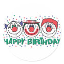 Happy Birthday Clowns stickers by cuteforkids Happy Birthday Clowns stickers
