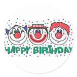 Happy Birthday Clowns stickers