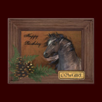 Happy Birthday Cowgirl Postcard postcards