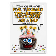 Happy Birthday Cupcake - 14 years old Card