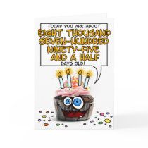 Happy Birthday Cupcake - 24 years old Greeting Cards