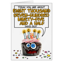 Happy Birthday Cupcake - 24 years old Greeting Cards