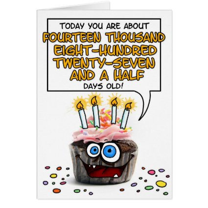 Happy Birthday Cupcake - 40 years old Greeting Cards