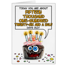 Happy Birthday Cupcake - 41 years old Greeting Cards