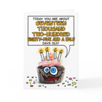 Happy Birthday Cupcake - 47 years old Greeting Cards