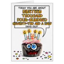 Happy Birthday Cupcake - 53 years old cards