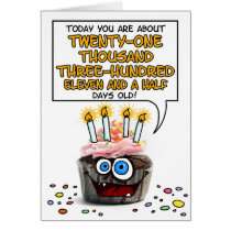 Happy Birthday Cupcake - 58 years old cards