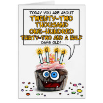 Happy Birthday Cupcake - 60 years old cards