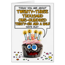 Happy Birthday Cupcake - 63 years old cards