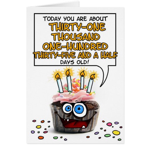 Happy Birthday Cupcake 85 Years Old Greeting Card Zazzle