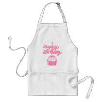 Happy Birthday Cupcake Doodle Art Apron
